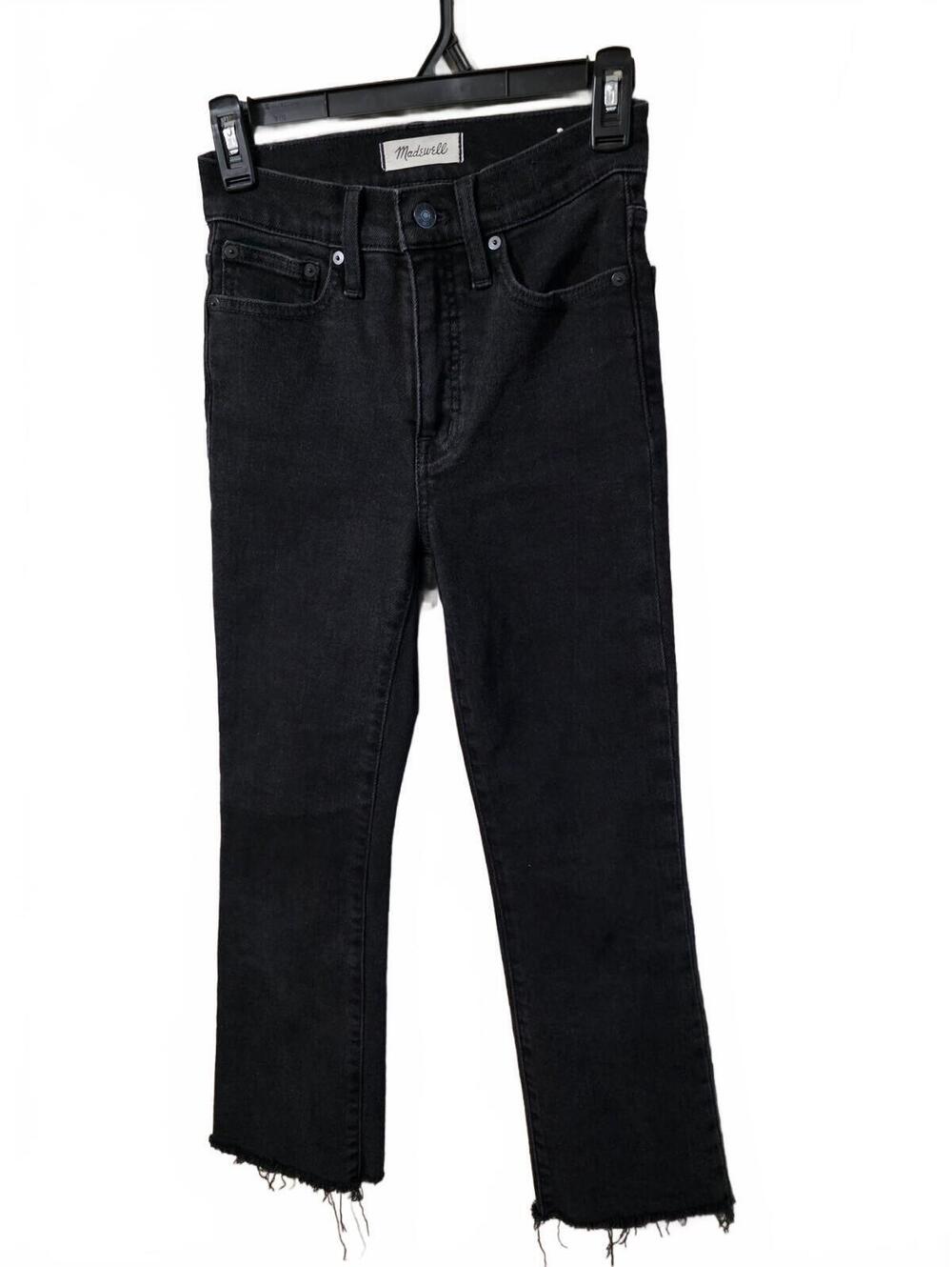 Madewell Cali Demi-Boot Black Denim Jeans Size 24P